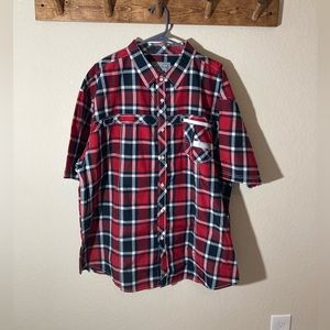 M07 Big & Tall Men Red, Black and White Short Sleeve